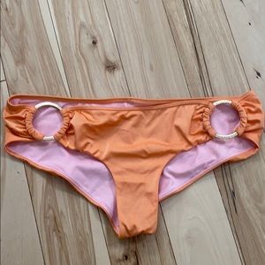 Orange Victoria Secret Cheeky Gold Bikini Bottoms